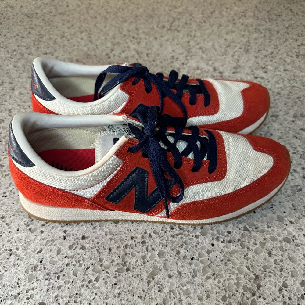New Balance x J.Crew 620 Classics Sneakers - Red, White, Navy - Size 7.5 - Picture 2 of 7